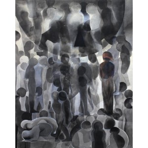 Nadir Ali Jamali, 47 x 37 Inch, Mixed Media on Canvas, Figurative Painting, AC-NAJ-013